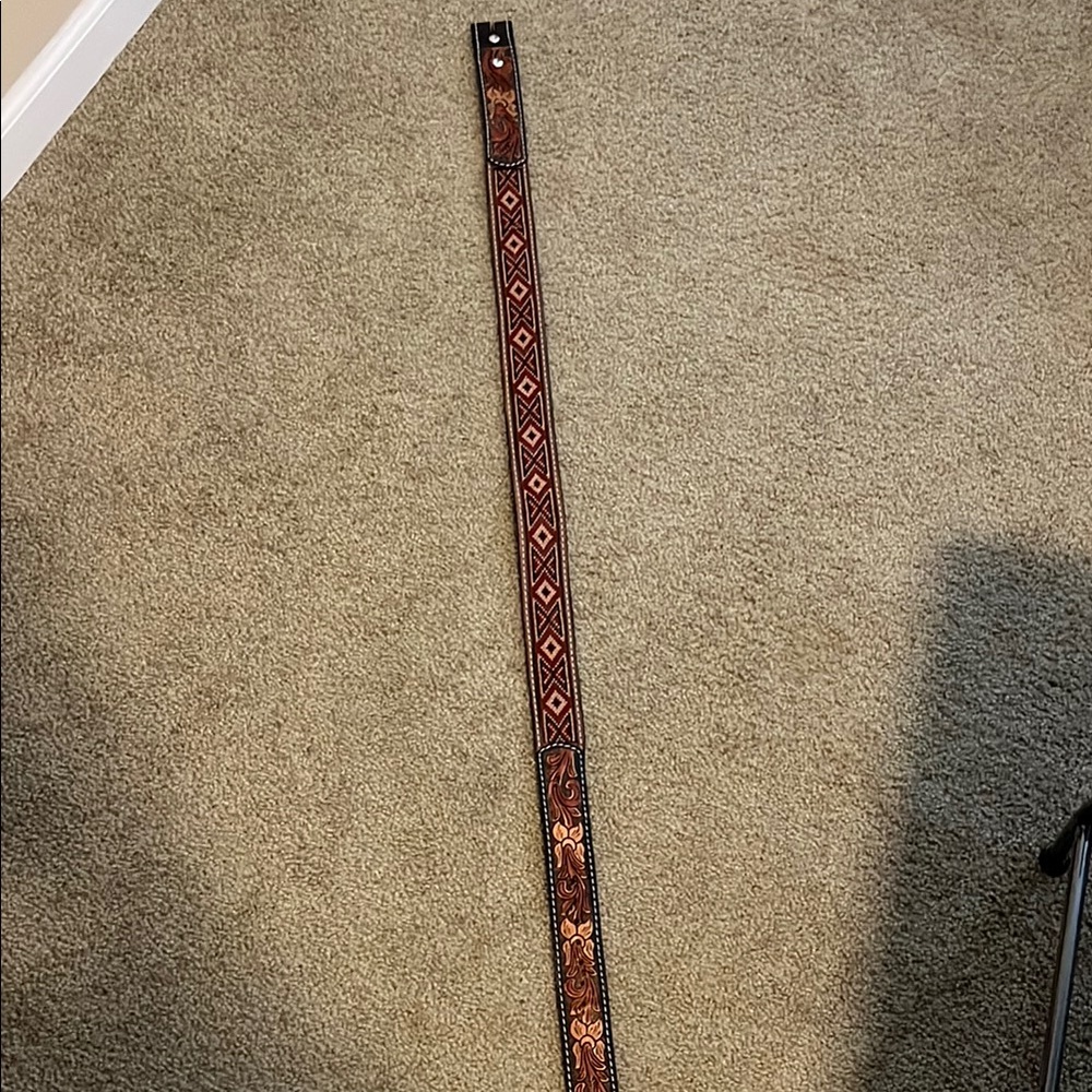 Brown and Black Patterned Belt